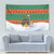 Giraffes Decorating Tree Gifts Tapestry with Orange Green Holiday Pattern Design - Wonder Print Shop