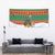 Giraffes Decorating Tree Gifts Tapestry with Orange Green Holiday Pattern Design - Wonder Print Shop
