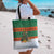 Giraffes Decorating Tree Gifts Tote Bag with Orange Green Holiday Pattern Design - Wonder Print Shop
