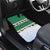 Llama Decorating Tree in Santa Hat Car Mats with Green Gift Pattern Design - Wonder Print Shop