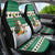 Llama Decorating Tree in Santa Hat Car Seat Cover with Green Gift Pattern Design - Wonder Print Shop
