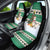 Llama Decorating Tree in Santa Hat Car Seat Cover with Green Gift Pattern Design - Wonder Print Shop