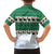 Llama Decorating Tree in Santa Hat Family Matching Off The Shoulder Long Sleeve Dress and Hawaiian Shirt with Green Gift Pattern Design - Wonder Print Shop