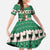 Llama Decorating Tree in Santa Hat Family Matching Off The Shoulder Long Sleeve Dress and Hawaiian Shirt with Green Gift Pattern Design - Wonder Print Shop