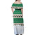 Llama Decorating Tree in Santa Hat Family Matching Off Shoulder Maxi Dress and Hawaiian Shirt with Green Gift Pattern Design - Wonder Print Shop
