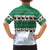Llama Decorating Tree in Santa Hat Family Matching Summer Maxi Dress and Hawaiian Shirt with Green Gift Pattern Design - Wonder Print Shop