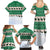 Llama Decorating Tree in Santa Hat Family Matching Summer Maxi Dress and Hawaiian Shirt with Green Gift Pattern Design - Wonder Print Shop