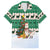 Llama Decorating Tree in Santa Hat Family Matching Summer Maxi Dress and Hawaiian Shirt with Green Gift Pattern Design - Wonder Print Shop