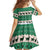 Llama Decorating Tree in Santa Hat Family Matching Tank Maxi Dress and Hawaiian Shirt with Green Gift Pattern Design - Wonder Print Shop