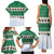 Llama Decorating Tree in Santa Hat Family Matching Tank Maxi Dress and Hawaiian Shirt with Green Gift Pattern Design - Wonder Print Shop