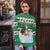 Llama Decorating Tree in Santa Hat Ugly Christmas Sweater with Green Gift Pattern Design - Wonder Print Shop