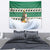 Llama Decorating Tree in Santa Hat Tapestry with Green Gift Pattern Design - Wonder Print Shop
