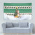 Llama Decorating Tree in Santa Hat Tapestry with Green Gift Pattern Design - Wonder Print Shop