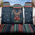 French Bulldog Reindeer Antlers Lights Back Car Seat Cover with Red Green Winter Pattern Design - Wonder Print Shop
