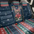 French Bulldog Reindeer Antlers Lights Back Car Seat Cover with Red Green Winter Pattern Design - Wonder Print Shop