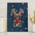French Bulldog Reindeer Antlers Lights Canvas Wall Art with Red Green Winter Pattern Design - Wonder Print Shop