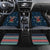 French Bulldog Reindeer Antlers Lights Car Mats with Red Green Winter Pattern Design - Wonder Print Shop