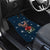 French Bulldog Reindeer Antlers Lights Car Mats with Red Green Winter Pattern Design - Wonder Print Shop