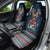 French Bulldog Reindeer Antlers Lights Car Seat Cover with Red Green Winter Pattern Design - Wonder Print Shop