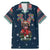 French Bulldog Reindeer Antlers Lights Family Matching Mermaid Dress and Hawaiian Shirt with Red Green Winter Pattern Design - Wonder Print Shop