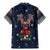 French Bulldog Reindeer Antlers Lights Family Matching Mermaid Dress and Hawaiian Shirt with Red Green Winter Pattern Design - Wonder Print Shop