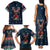 French Bulldog Reindeer Antlers Lights Family Matching Tank Maxi Dress and Hawaiian Shirt with Red Green Winter Pattern Design - Wonder Print Shop