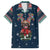 French Bulldog Reindeer Antlers Lights Family Matching Tank Maxi Dress and Hawaiian Shirt with Red Green Winter Pattern Design - Wonder Print Shop