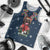 French Bulldog Reindeer Antlers Lights Men Tank Top with Red Green Winter Pattern Design - Wonder Print Shop