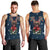 French Bulldog Reindeer Antlers Lights Men Tank Top with Red Green Winter Pattern Design - Wonder Print Shop