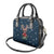 French Bulldog Reindeer Antlers Lights Shoulder Handbag with Red Green Winter Pattern Design - Wonder Print Shop