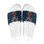 French Bulldog Reindeer Antlers Lights Slide Sandals with Red Green Winter Pattern Design - Wonder Print Shop