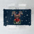 French Bulldog Reindeer Antlers Lights Tablecloth with Red Green Winter Pattern Design - Wonder Print Shop