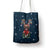 French Bulldog Reindeer Antlers Lights Tote Bag with Red Green Winter Pattern Design - Wonder Print Shop