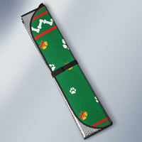 Corgi Dog Lights Corgi Bells Corgi All the Way Auto Sun Shade wirh Green Snowflake Pattern Design - Wonder Print Shop