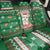 Corgi Dog Lights Corgi Bells Corgi All the Way Back Car Seat Cover wirh Green Snowflake Pattern Design - Wonder Print Shop