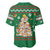 Corgi Dog Lights Corgi Bells Corgi All the Way Baseball Jersey wirh Green Snowflake Pattern Design - Wonder Print Shop