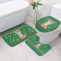 Corgi Dog Lights Corgi Bells Corgi All the Way Bathroom Set wirh Green Snowflake Pattern Design - Wonder Print Shop