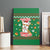 Corgi Dog Lights Corgi Bells Corgi All the Way Canvas Wall Art wirh Green Snowflake Pattern Design - Wonder Print Shop