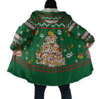 Corgi Dog Lights Corgi Bells Corgi All the Way Cloak wirh Green Snowflake Pattern Design - Wonder Print Shop