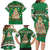 Corgi Dog Lights Corgi Bells Corgi All the Way Family Matching Long Sleeve Bodycon Dress and Hawaiian Shirt wirh Green Snowflake Pattern Design - Wonder Print Shop