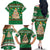 Corgi Dog Lights Corgi Bells Corgi All the Way Family Matching Off The Shoulder Long Sleeve Dress and Hawaiian Shirt wirh Green Snowflake Pattern Design - Wonder Print Shop