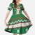 Corgi Dog Lights Corgi Bells Corgi All the Way Family Matching Off Shoulder Maxi Dress and Hawaiian Shirt wirh Green Snowflake Pattern Design - Wonder Print Shop