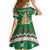 Corgi Dog Lights Corgi Bells Corgi All the Way Family Matching Off Shoulder Maxi Dress and Hawaiian Shirt wirh Green Snowflake Pattern Design - Wonder Print Shop