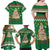 Corgi Dog Lights Corgi Bells Corgi All the Way Family Matching Off Shoulder Maxi Dress and Hawaiian Shirt wirh Green Snowflake Pattern Design - Wonder Print Shop