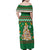 Corgi Dog Lights Corgi Bells Corgi All the Way Family Matching Off Shoulder Maxi Dress and Hawaiian Shirt wirh Green Snowflake Pattern Design - Wonder Print Shop