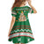Corgi Dog Lights Corgi Bells Corgi All the Way Family Matching Off Shoulder Short Dress and Hawaiian Shirt wirh Green Snowflake Pattern Design - Wonder Print Shop