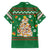 Corgi Dog Lights Corgi Bells Corgi All the Way Family Matching Off Shoulder Short Dress and Hawaiian Shirt wirh Green Snowflake Pattern Design - Wonder Print Shop