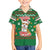 Corgi Dog Lights Corgi Bells Corgi All the Way Family Matching Off Shoulder Short Dress and Hawaiian Shirt wirh Green Snowflake Pattern Design - Wonder Print Shop