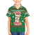Corgi Dog Lights Corgi Bells Corgi All the Way Family Matching Short Sleeve Bodycon Dress and Hawaiian Shirt wirh Green Snowflake Pattern Design - Wonder Print Shop