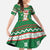 Corgi Dog Lights Corgi Bells Corgi All the Way Family Matching Summer Maxi Dress and Hawaiian Shirt wirh Green Snowflake Pattern Design - Wonder Print Shop
